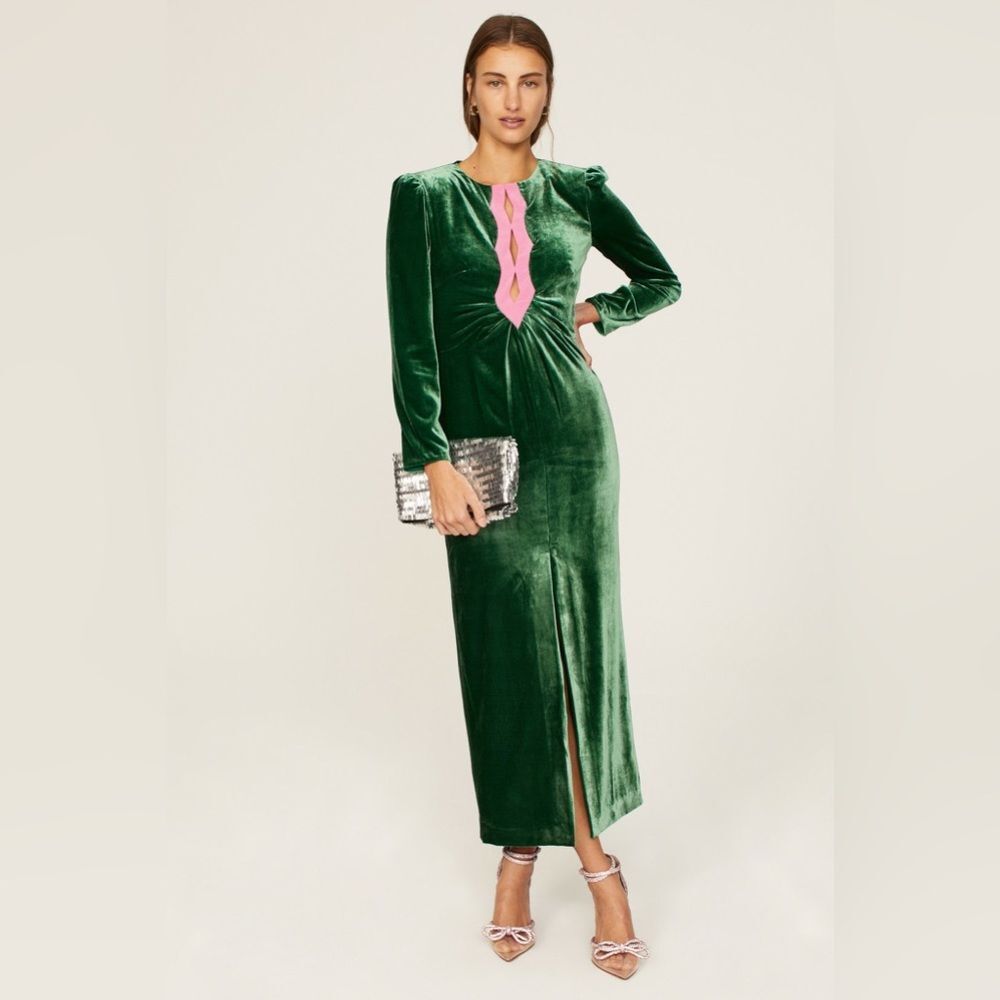 SALONI Jinx C Dress in Bright Emerald size 4